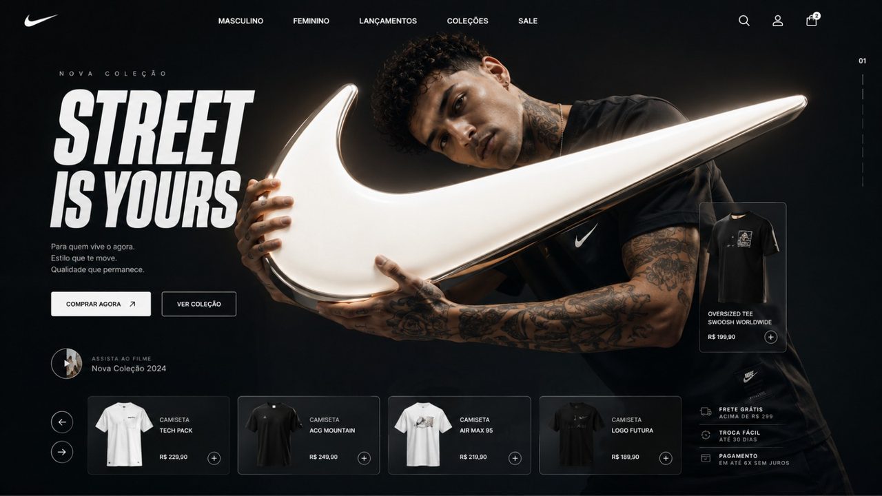 Street Is Yours — conceito de e-commerce de moda